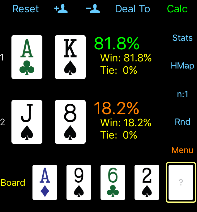 poker odds calculation